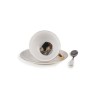 SELETTI Guiltless porcelain tea cup with plate and teaspoon - Giunone