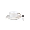 SELETTI Guiltless porcelain tea cup with plate and teaspoon - Giunone