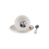 SELETTI Guiltless porcelain tea cup with plate and teaspoon - Bona Dea