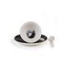 SELETTI Guiltless porcelain tea cup with plate and teaspoon - Cerere