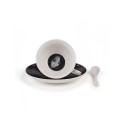 SELETTI Guiltless porcelain tea cup with plate and teaspoon - Bellona