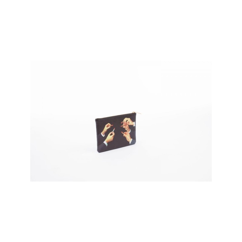 SELETTI Toiletpaper Cosmetic Bag 21x15,5 - Lipsticks - Black