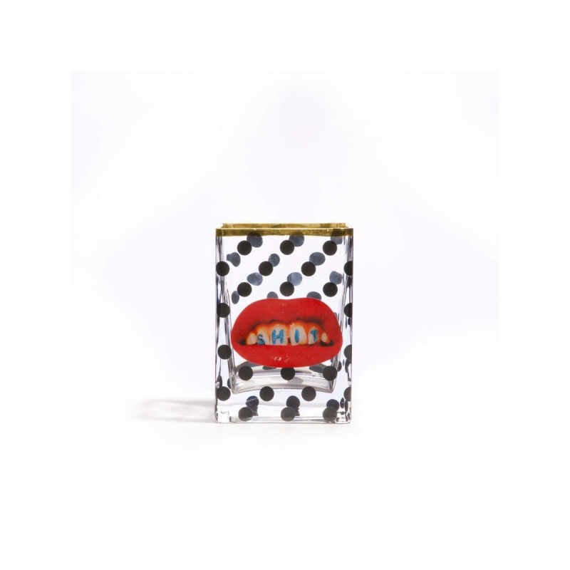 SELETTI Glass Vase - Shit - Medium