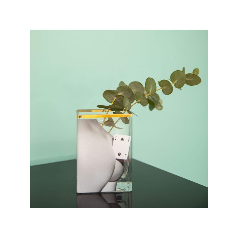 SELETTI Glass Vase - Two of Spades - Medium