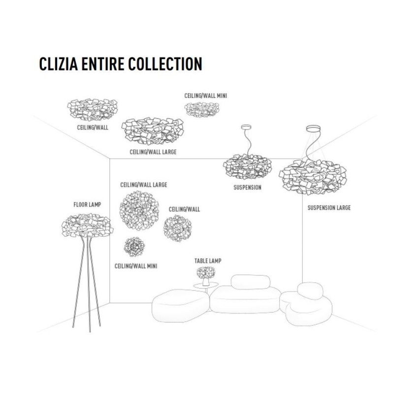 SLAMP Clizia Ceiling lamp / Wall Lamp mini