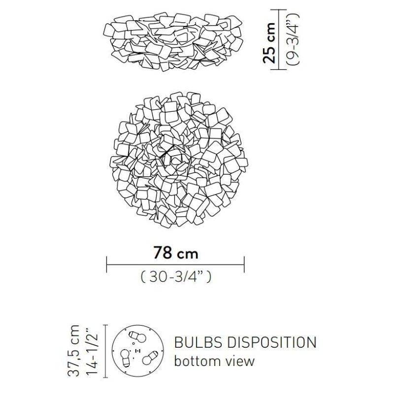 SLAMP Clizia Ceiling lamp / Wall Lamp large
