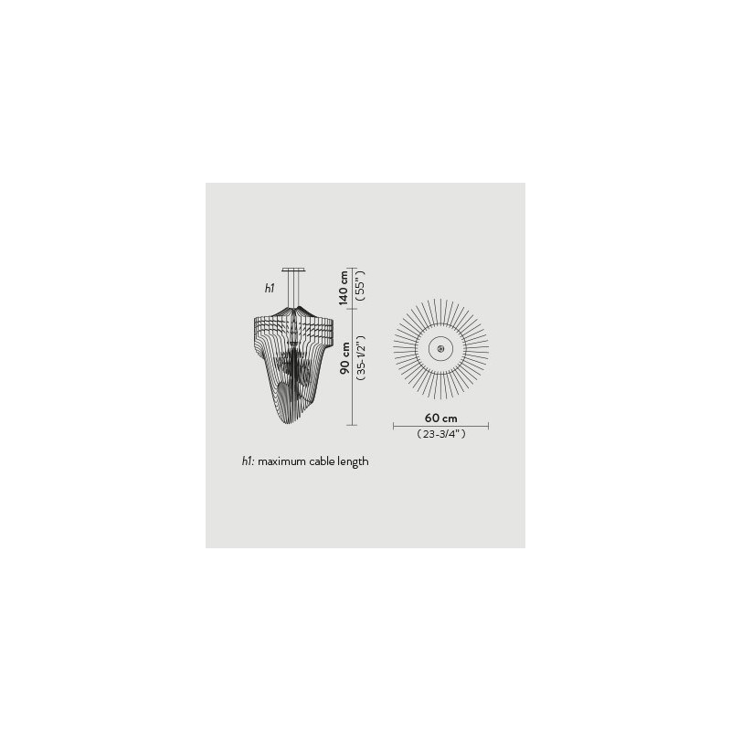 Slamp ARIA Medium suspension lamp