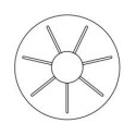 Jacco Maris benben ceiling cover 7 lights round ø 50cm