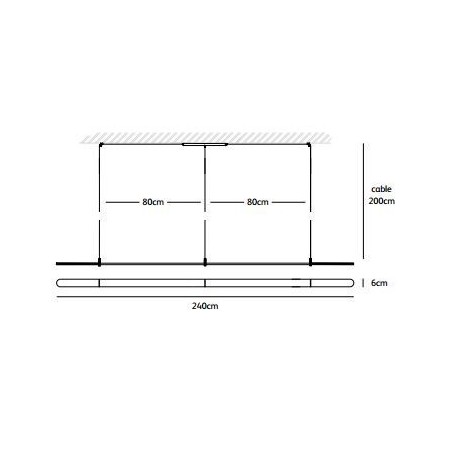 Jacco Maris Coco 240cm suspension lamp