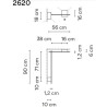 Vibia Structural 2X Extended 56X87 wall lamp