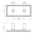 Brick In The Wall 200Cent Round Twin Trimless Excl. Driver Fix recessed spot