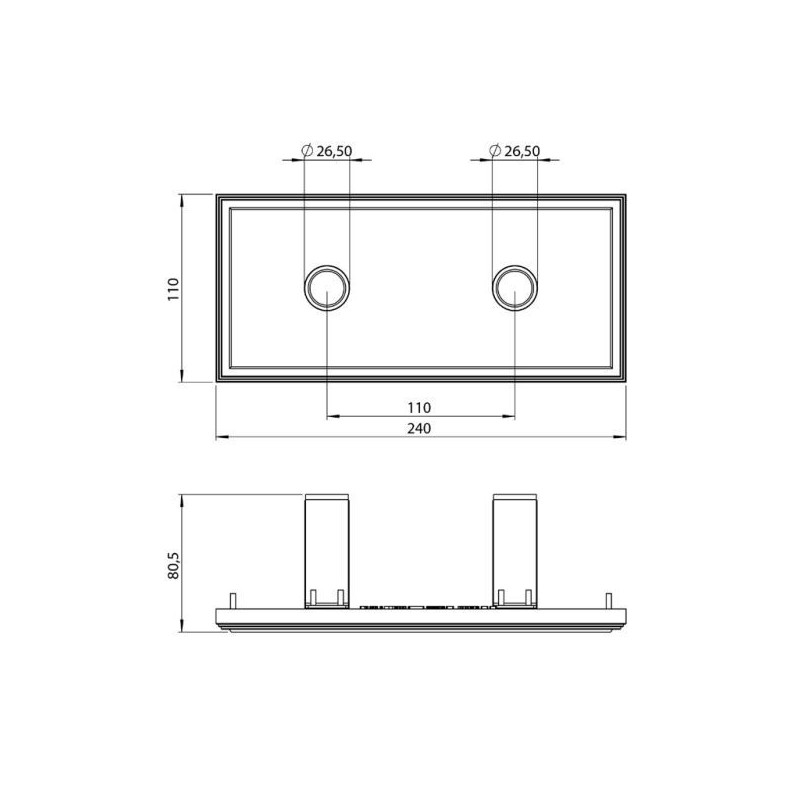 Brick In The Wall 200Cent Round Twin Trimless Excl. Driver Fix recessed spot