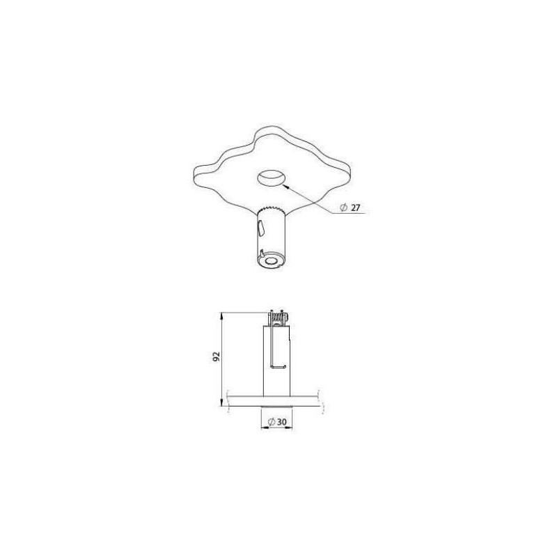 Brick In The Wall 200Cent Round Trim Excl. Driver Fix Ip54 Bathroom recessed spot