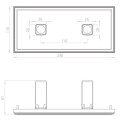 Brick In The Wall 200Cent Square Twin Trimless Excl. Driver Fix recessed spot