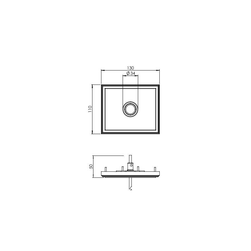 Brick In The Wall 200Cent Pendant Holder Trimless Nr1 build-in accessory