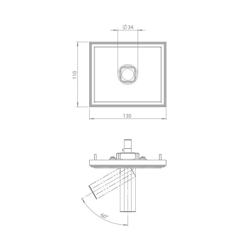 Brick In The Wall 200Cent Square Swing70 Trimless Excl. Driver Adj recessed spot