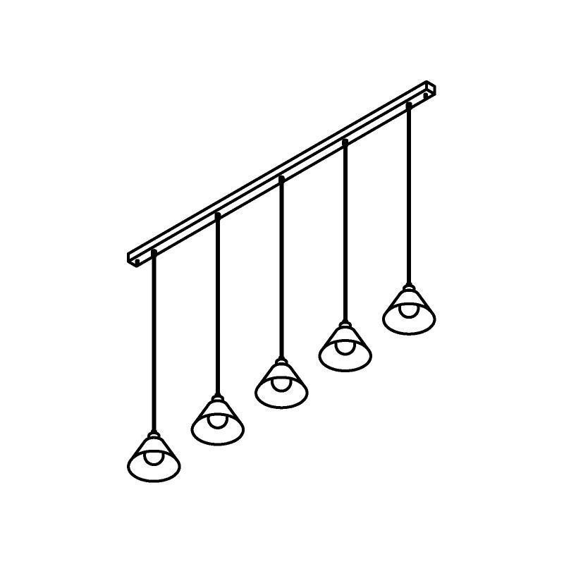 PSM Lighting Iconic 4605.J.E27.SH.BZ.53 PSM Lighting Iconic 4605.J.E27.SH.BZ.53.TXJ Suspension lamp