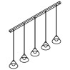 PSM Lighting Iconic 4605.J.E27.SH.BZ.53 PSM Lighting Iconic 4605.J.E27.SH.BZ.53.TXJ Suspension lamp