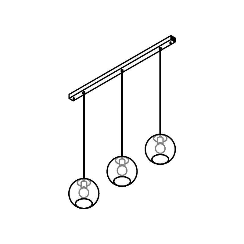 PSM Lighting Moby 5150.3C.E27 Suspension Lamp
