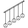 PSM Lighting Moby Sh 5151.5C.Sh Suspension Lamp