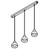 PSM Lighting Olivia 1805.3 Suspension Lamp