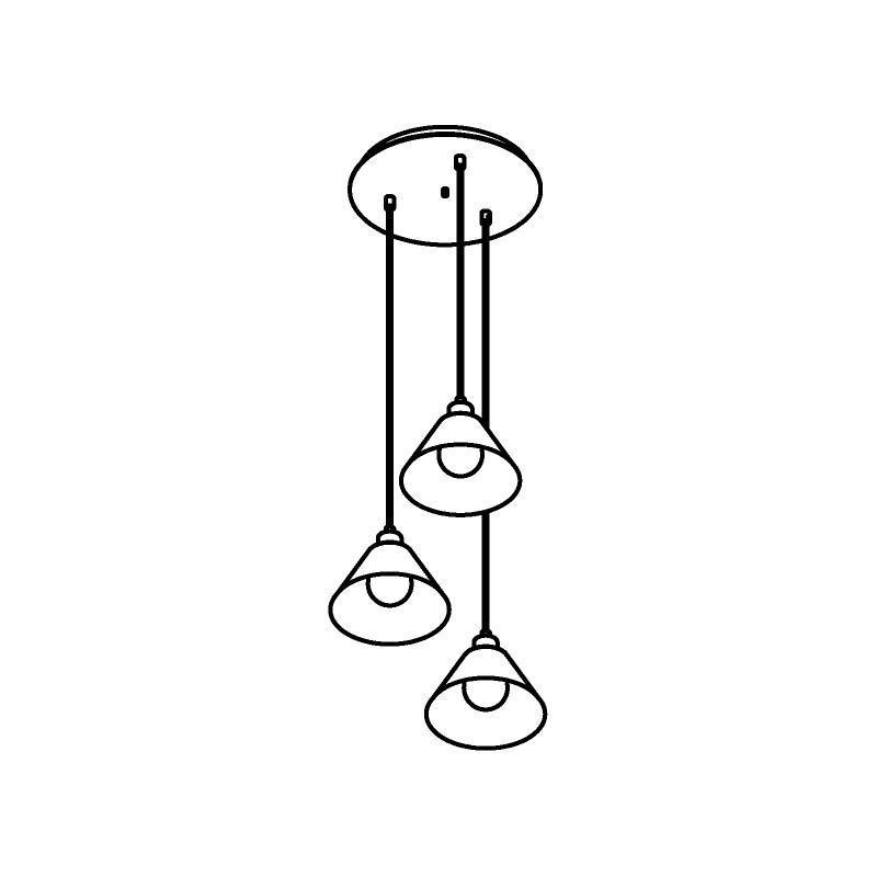 PSM Lighting Iconic 4608.J.E27.SH.BZ.53 PSM Lighting Iconic 4608.J.E27.SH.BZ.53.TXJ Suspension lamp