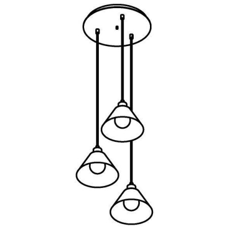 PSM Lighting Iconic 4608.J.E27.SH.BZ.53 PSM Lighting Iconic 4608.J.E27.SH.BZ.53.TXJ Suspension lamp