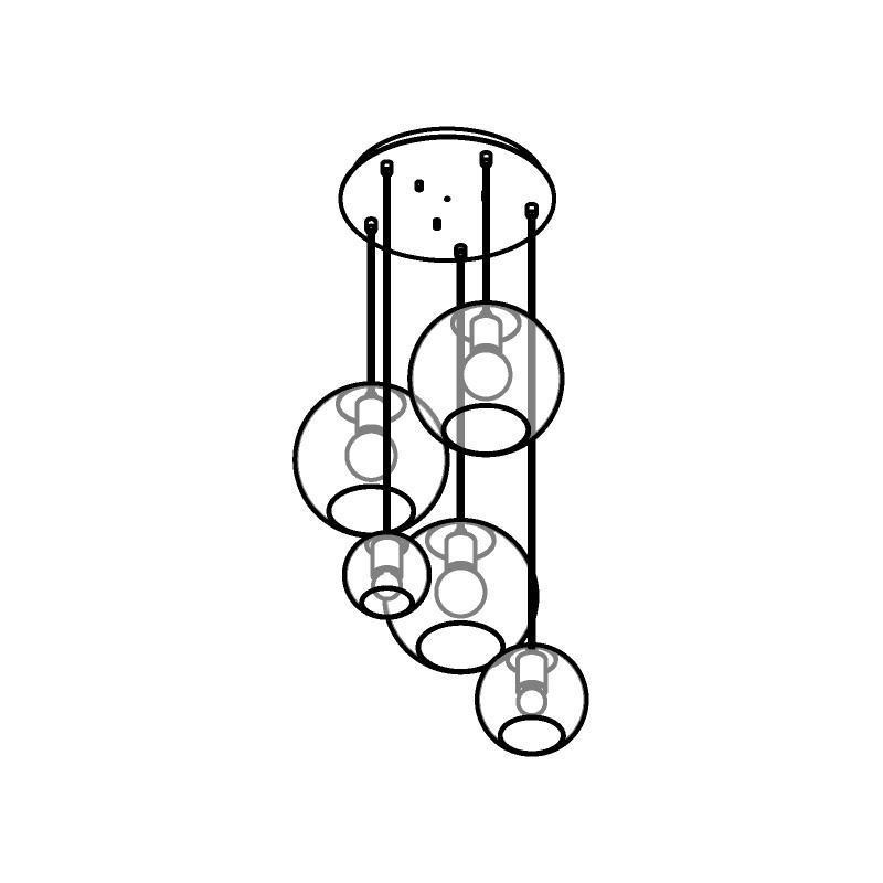 PSM Lighting Moby 5152.5.E27 Suspension Lamp