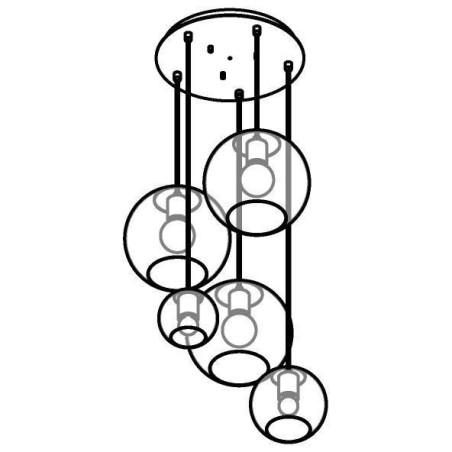 PSM Lighting Moby 5152.5.E27 Suspension Lamp