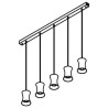 PSM Lighting Clara 3415.5 Suspension Lamp