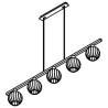 PSM Lighting Noella 4576.U.E27.SH Suspension lamp
