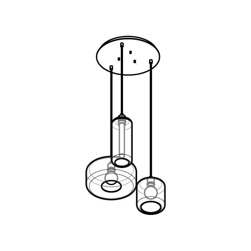 PSM Lighting Manon 5143.1N1Q1P Suspension Lamp