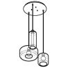 PSM Lighting Manon 5143.1N1Q1P Suspension Lamp