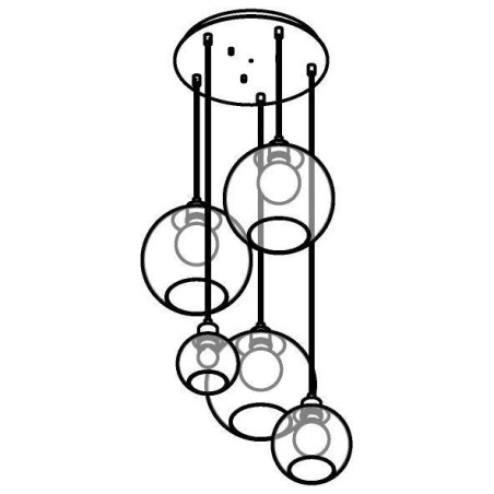 PSM Lighting Moby Sh 5153.Sh.5 Suspension Lamp