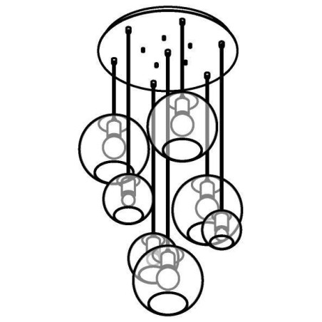 PSM Lighting Moby 5155.7.E27 Suspension Lamp