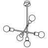 PSM Lighting Cleo 1529.5.E27 PSM Lighting Cleo 1529.5.E27.116 Suspension lamp