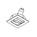 PSM Lighting Square Click System Casanka.Es50 Recessed Spot