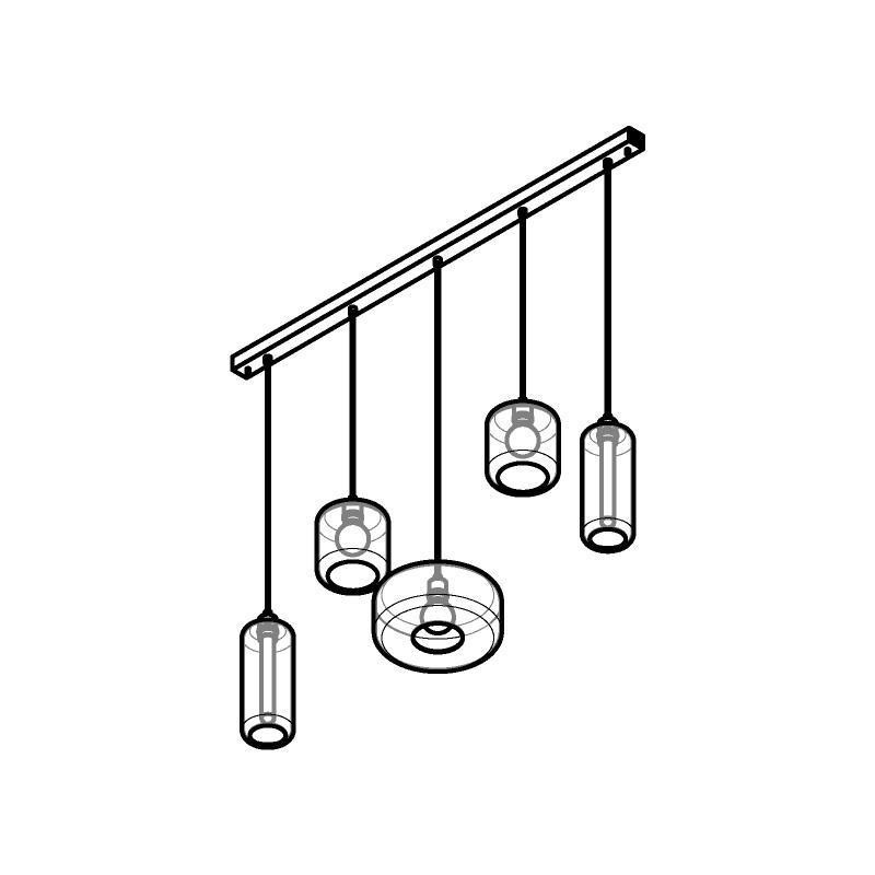 PSM Lighting Manon 5135.2N1Q2P Suspension Lamp