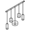 PSM Lighting Manon 5135.2N1Q2P Suspension Lamp