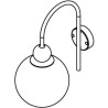 PSM Lighting Colette 2407.16 PSM Lighting Colette 2407.16.BZ.NB17 Wall lamp