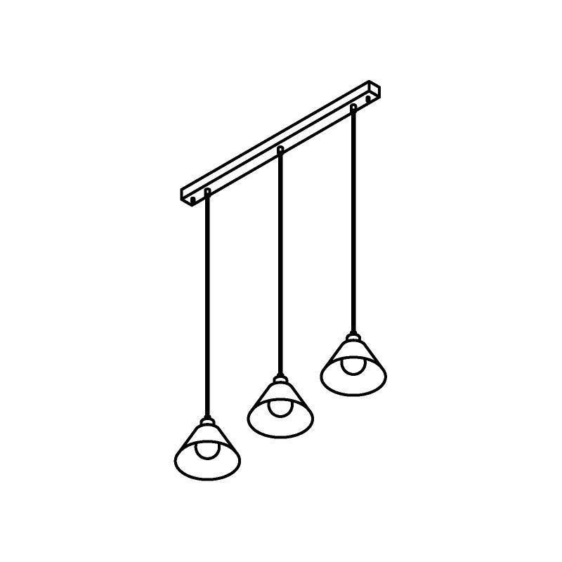 PSM Lighting Iconic 4603.J.E27.SH.BZ.53 PSM Lighting Iconic 4603.J.E27.SH.BZ.53.TXJ Suspension lamp