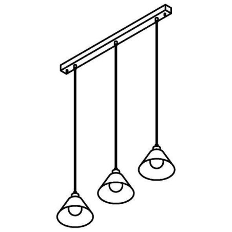 PSM Lighting Iconic 4603.J.E27.SH.BZ.53 PSM Lighting Iconic 4603.J.E27.SH.BZ.53.TXJ Suspension lamp