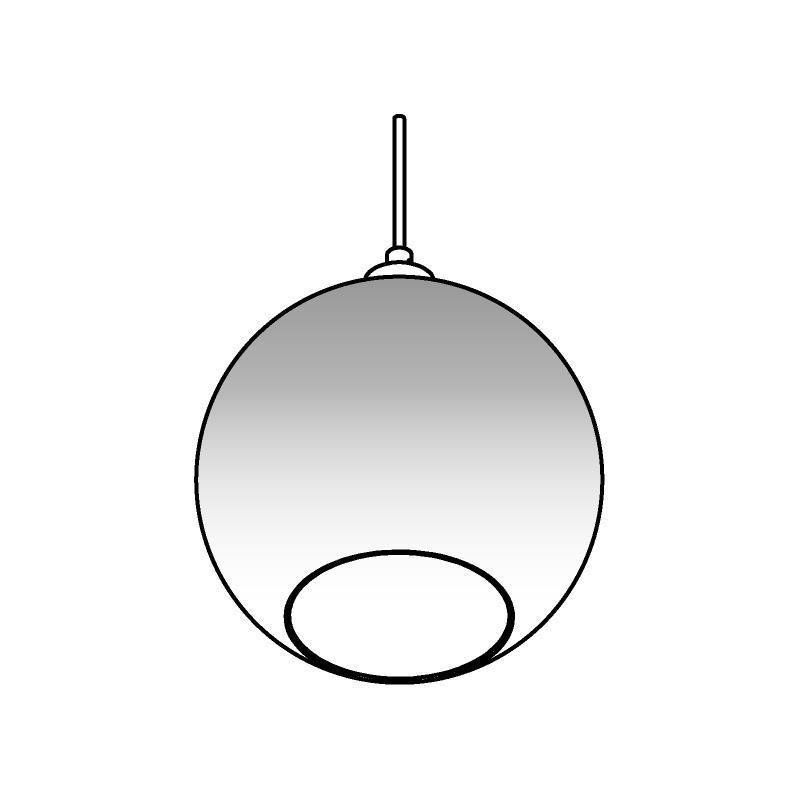 PSM Lighting Moby Sh 4953.C.E27.SH.SGD Suspension lamp