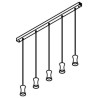PSM Lighting Clara 3413.5 Suspension Lamp