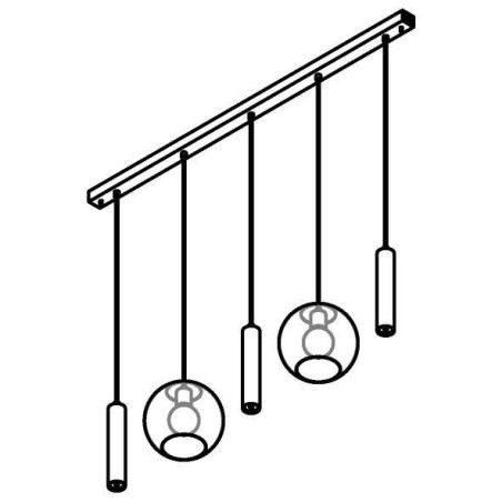 PSM Lighting Moby 5158.2C.3M Suspension Lamp