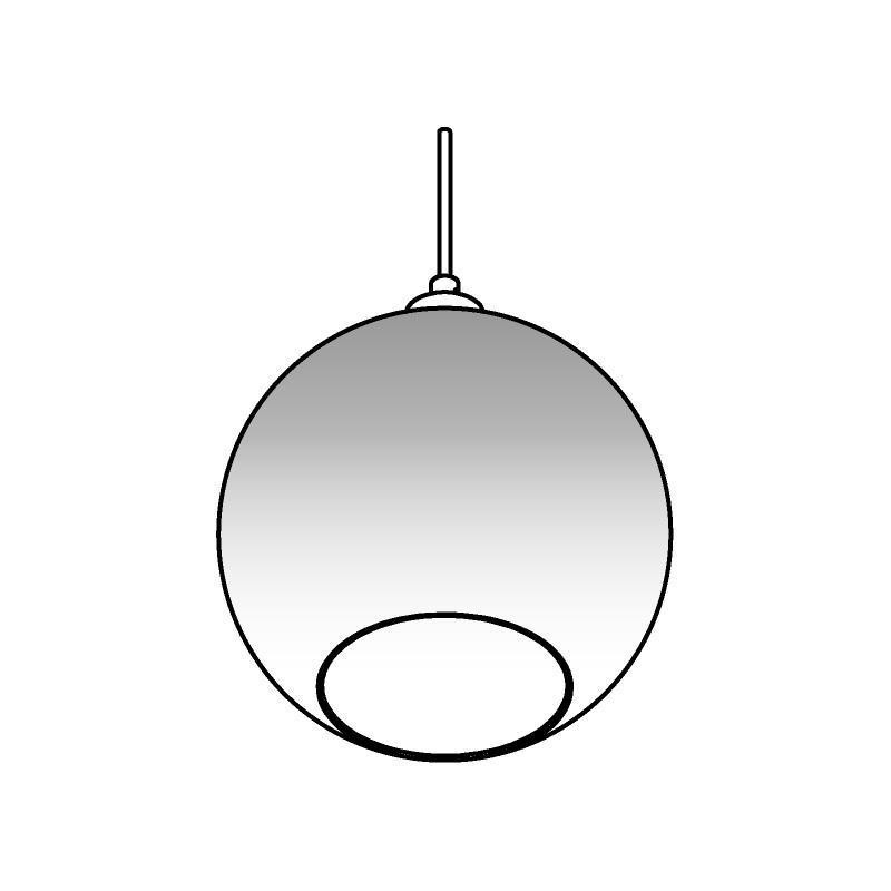 PSM Lighting Moby Sh 4950.C.E27.Sh Suspension Lamp