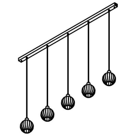 PSM Lighting Noella 4574.U.E27.SH.TR.1M PSM Lighting Noella 4574.U.E27.SH.TR.1M.TX1 Suspension lamp