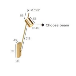 Trizo Aude-Wall L wall lamp