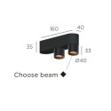 Trizo21 Audy 2 up Rounded with honeycomb ceiling lamp