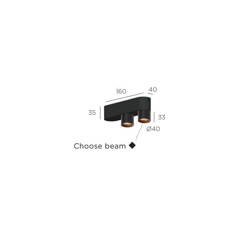 Trizo Audy 2 up Rounded with honeycomb ceiling lamp